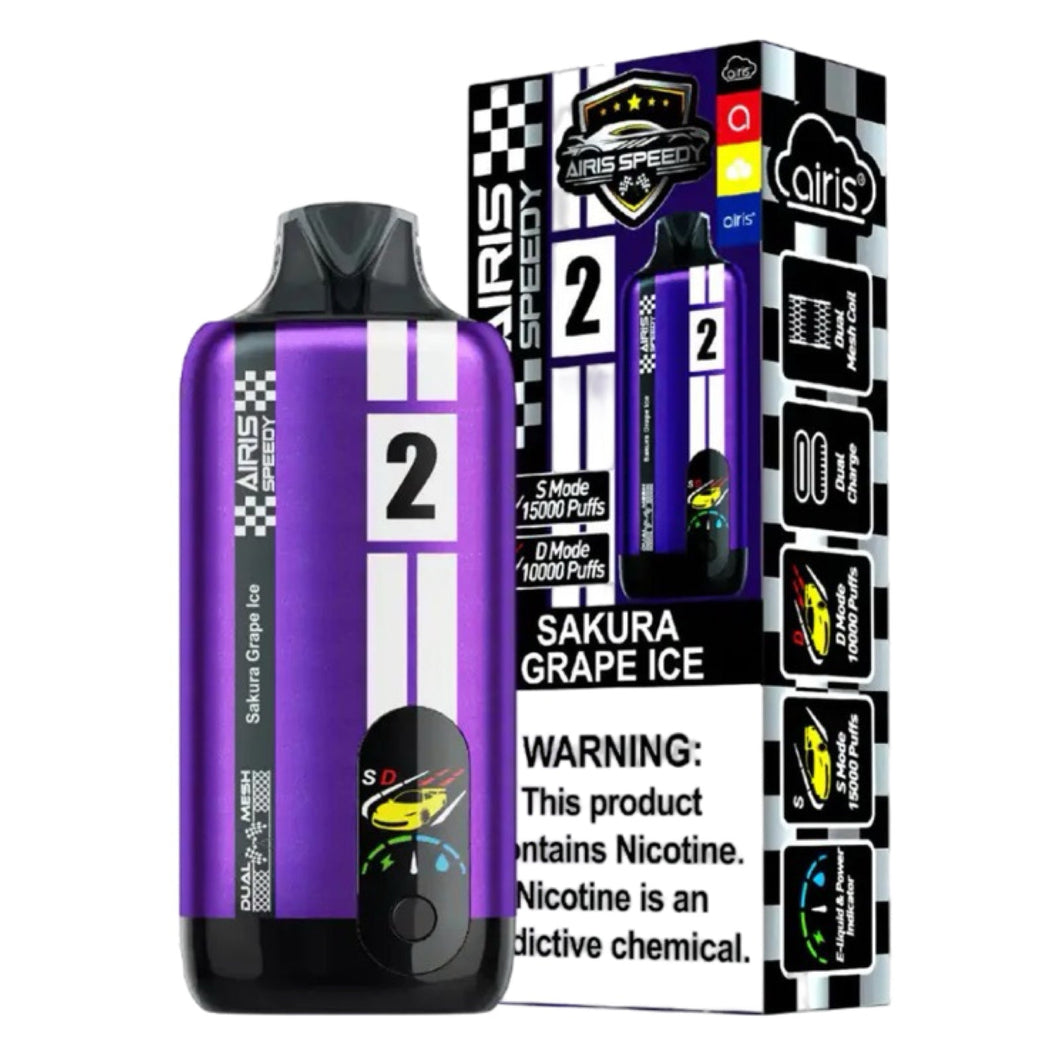 Airis Speedy 15000 - Sakura Grape Ice Disposable Vape