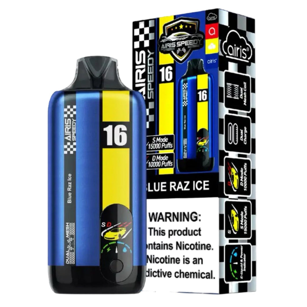 Airis Speedy 15000 - Blue Razz Ice Flavor Vape Device