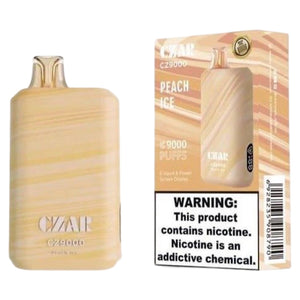 CZAR CZ9000 Peach Ice Disposable Vape for Refreshing Flavor